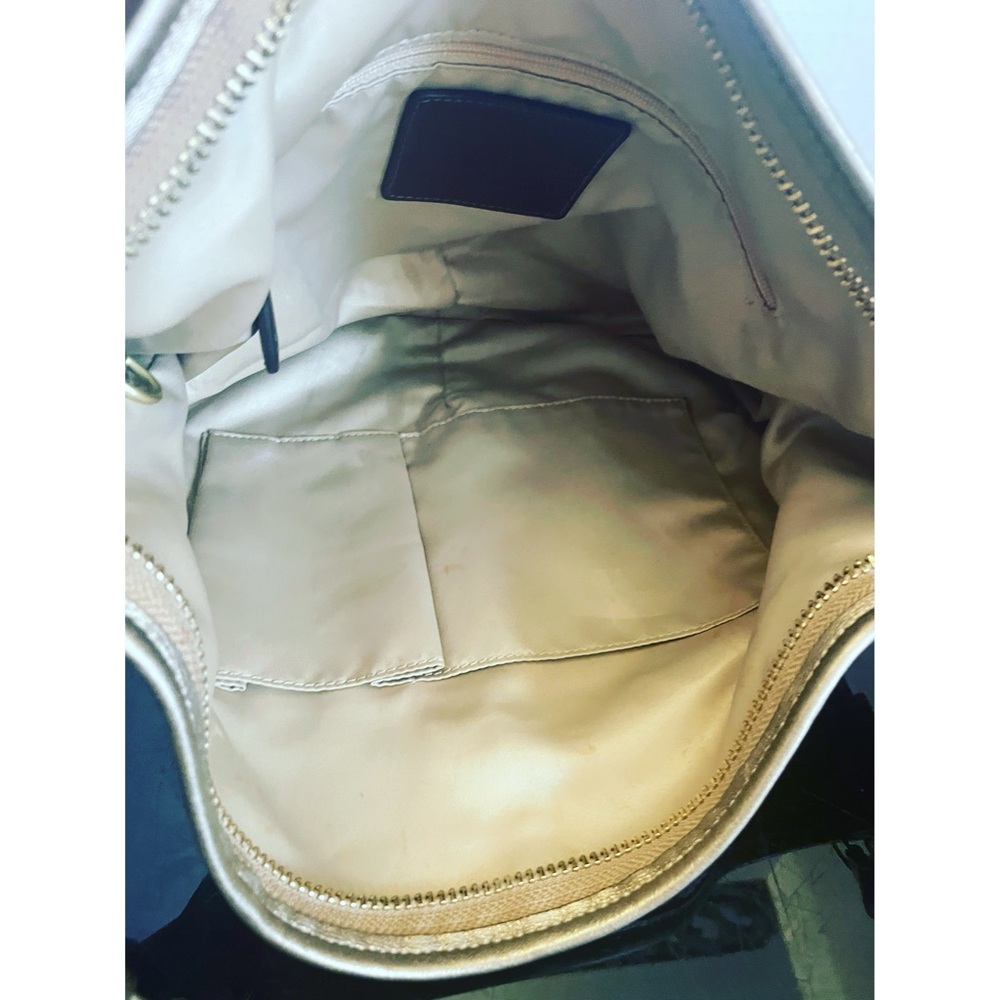 Coach Signature Gold Beige Canvas/Leather Shoulder Bag 12675 - Picture 11 of 14